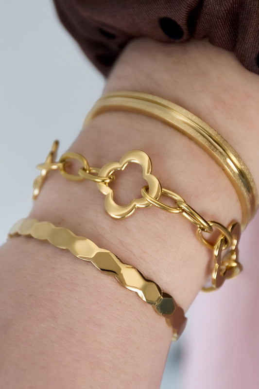 Stainless Steel Chain Bracelets Clover Casual Daily Women's jewelry